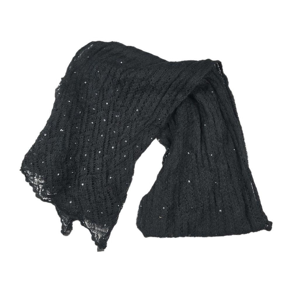 Banana Republic Women's‎ Black Mohair Blend Scarf One Size Wrap